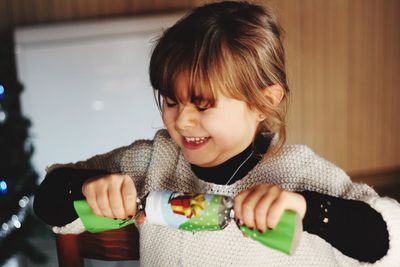 Woman holding ice cream