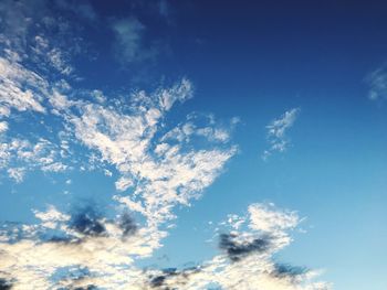 Low angle view of clouds in sky