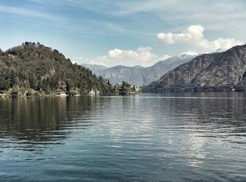 Scenic view of calm lake