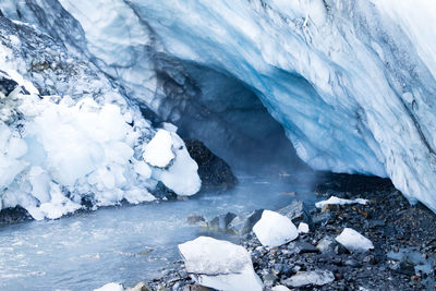 Scenic view of frozen sea