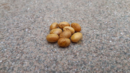 High angle view of fruits on ground