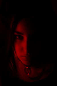 Close-up portrait of young woman