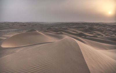 Aerial view of desert