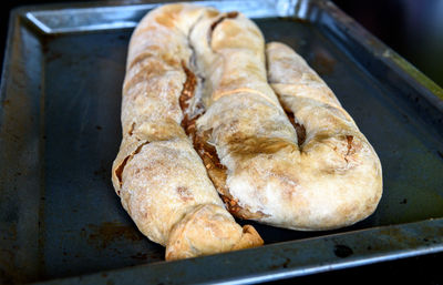 Close-up of meat on barbecue grill