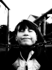Close-up portrait of a girl