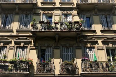 The beautiful facade of an old building in the center of strasbourg in france. sommer in the city,