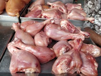 Close-up of meat for sale in market