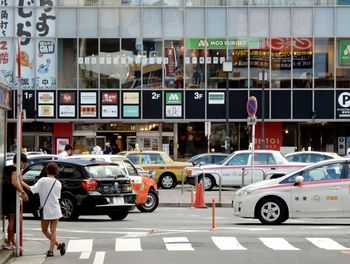 Cars on city street