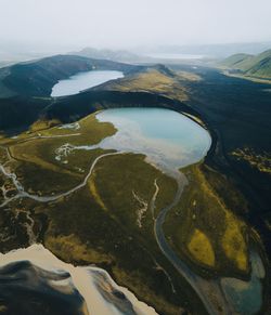 Aerial view of landscape against sky