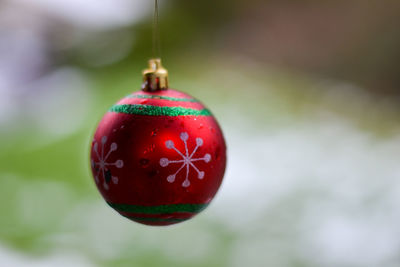 Close-up of christmas decoration