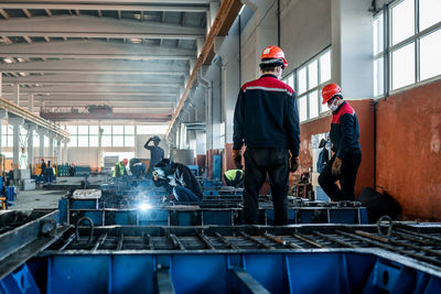 People working in factory