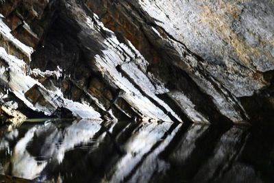 Full frame shot of rock formation in cave