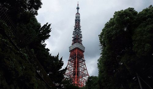 Low angle view of eiffel tower