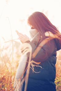 Woman in sunlight