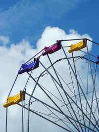 Low angle view of ferris wheel against sky