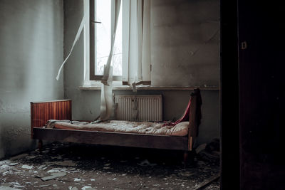Interior of abandoned house