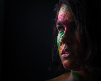 Close-up portrait of a woman