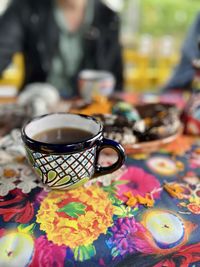 Close-up of coffee on table