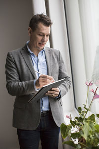 Businessman using digital tablet