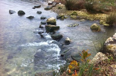 Rocks in water