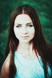 Close-up portrait of young woman