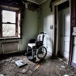 Interior of abandoned house