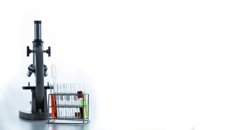 Close-up of objects against white background