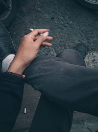 Hand and a cigarette