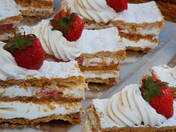 Close-up of dessert on table