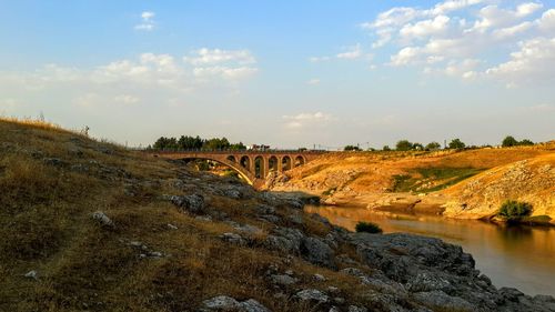 Scenic view of river against sky