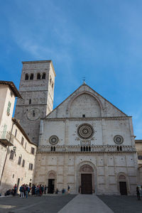 View of cathedral against blue sky