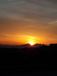 Scenic view of orange sky during sunset