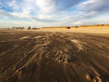 Scenic view of desert against sky