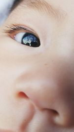 Close-up of child's eye