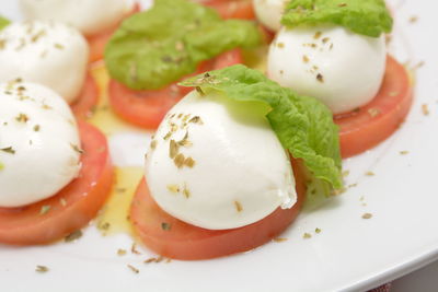 Close-up of dessert served in plate