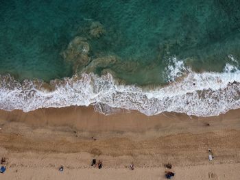 High angle view of beach
