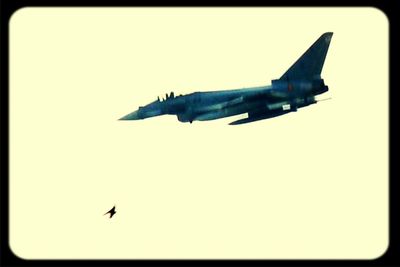 Low angle view of airplane flying in sky