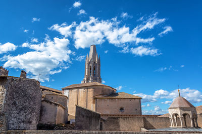 Low angle view of temple building against sky