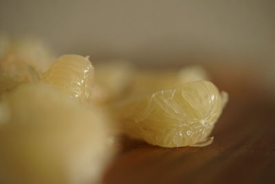 Close-up of ice cream on table