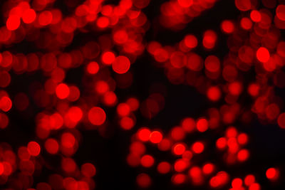 Defocused image of illuminated lights