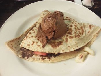 Close-up of served food