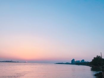View of sea at sunset