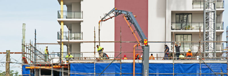 Men working at construction site