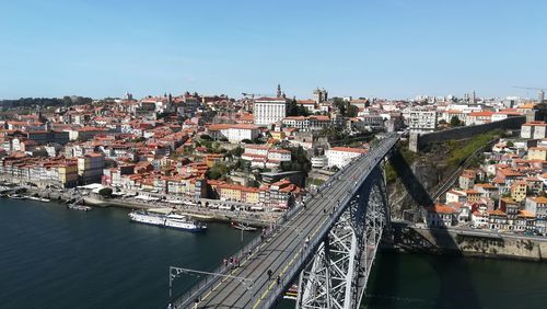 The view to the city of porto
