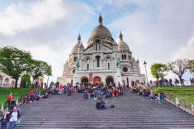 Low angle view of historical building against sky