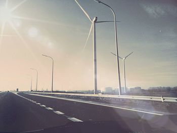 Single windmill on country road