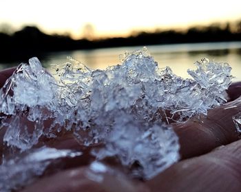 Close-up of wet water