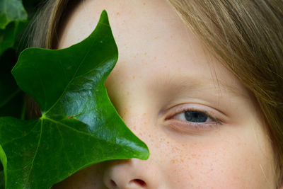 Close-up portrait of a boy