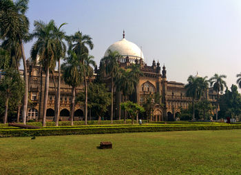 View of temple against clear sky