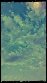 Low angle view of cloudy sky